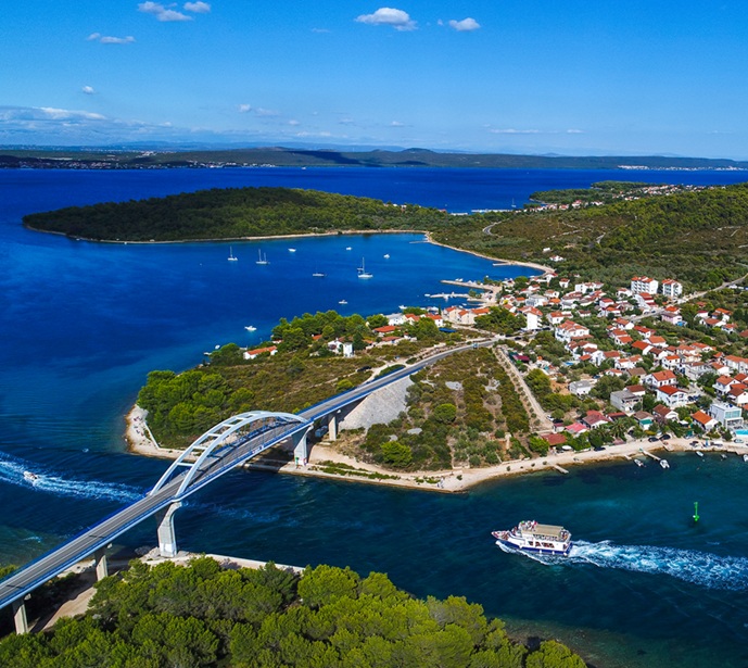 Aerial view of Zdrelac coast